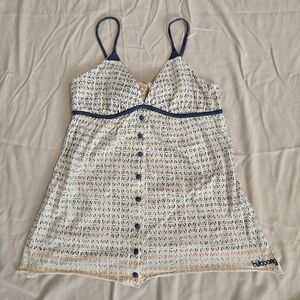 Billabong White and Blue Cotton Apparel